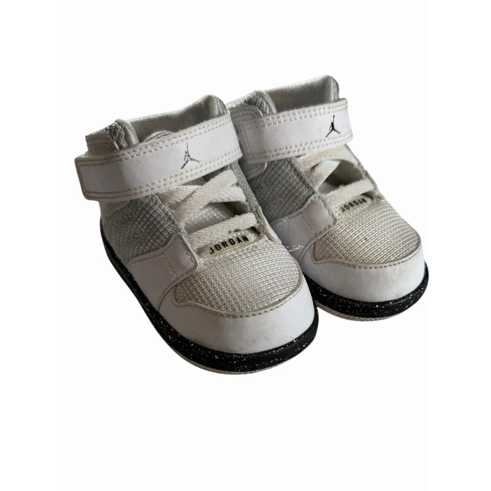 Baby Toddlers Sz 6c Air Jordan High Tops Gray Black White 351028-002